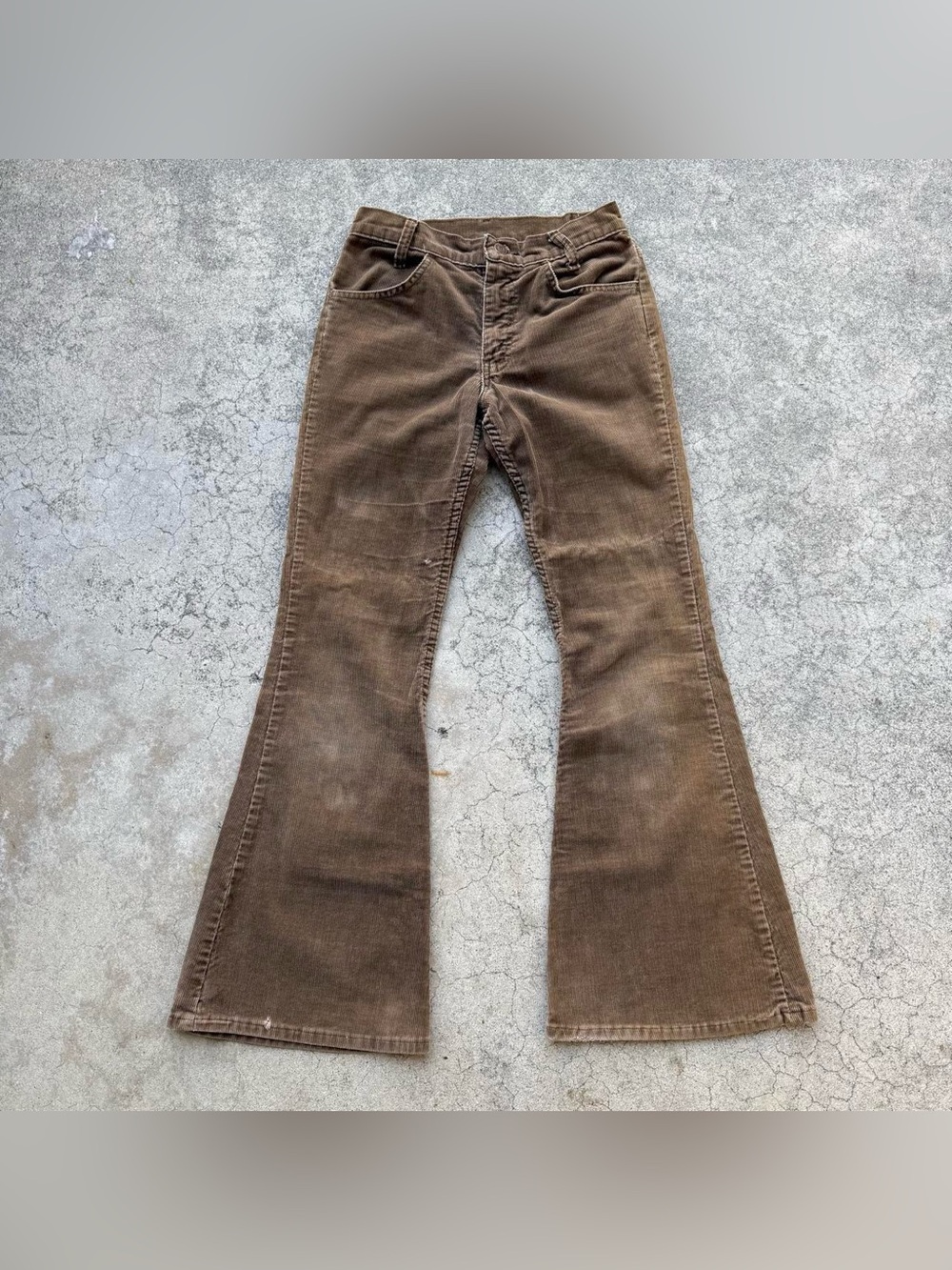 True Vintage 70’s Distressed Levi’s 746 Corduroy Bell Bottoms Corduroy Pants